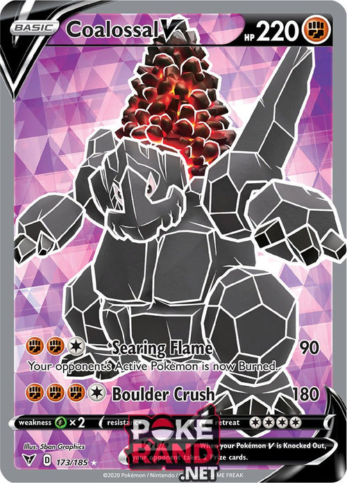 (173/185) Coalossal V - Full Art - Vivid Voltage - PokeRand