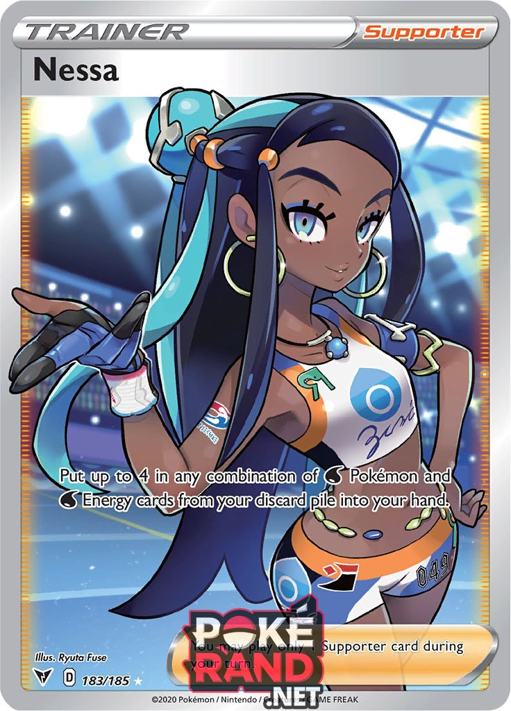 (183/185) Nessa - Full Art - Vivid Voltage - PokeRand