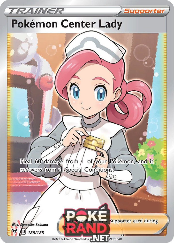 (185/185) Pokémon Center Lady - Full Art - Vivid Voltage - PokeRand
