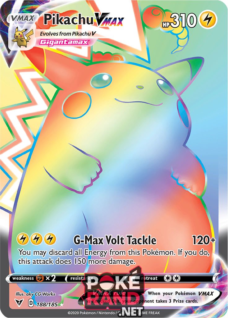 (188/185) Pikachu Vmax - Secret Rare - Vivid Voltage - PokeRand