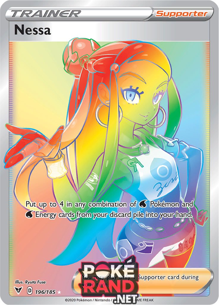 (196/185) Nessa - Secret Rare - Vivid Voltage - PokeRand