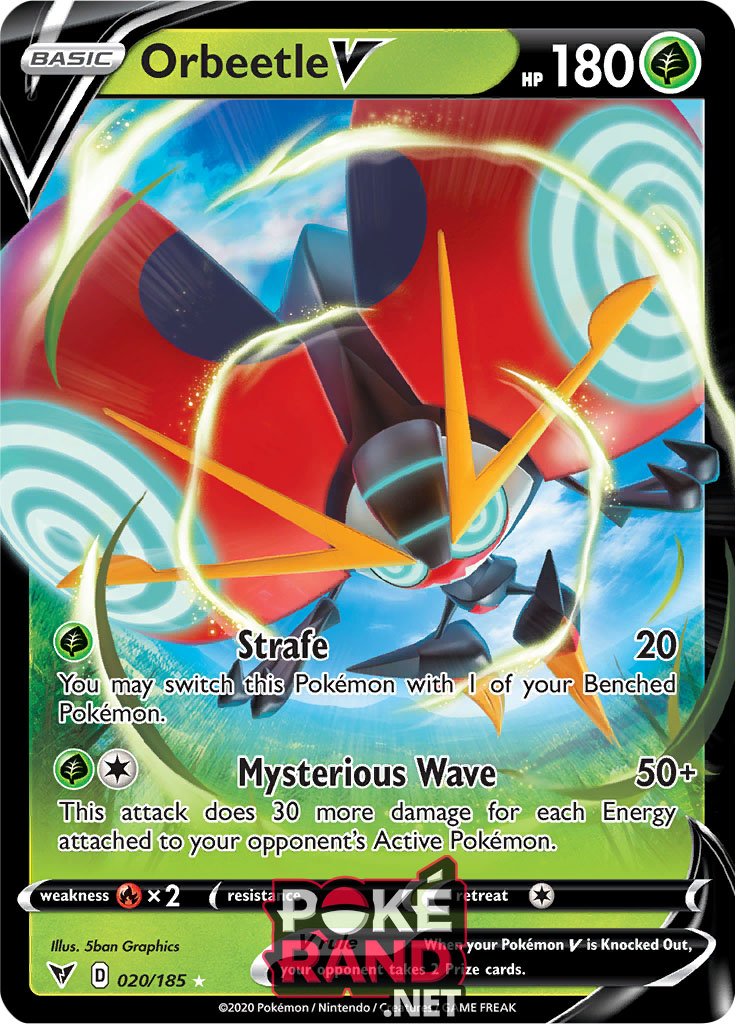 (020/185) Orbeetle V -  - Vivid Voltage - PokeRand