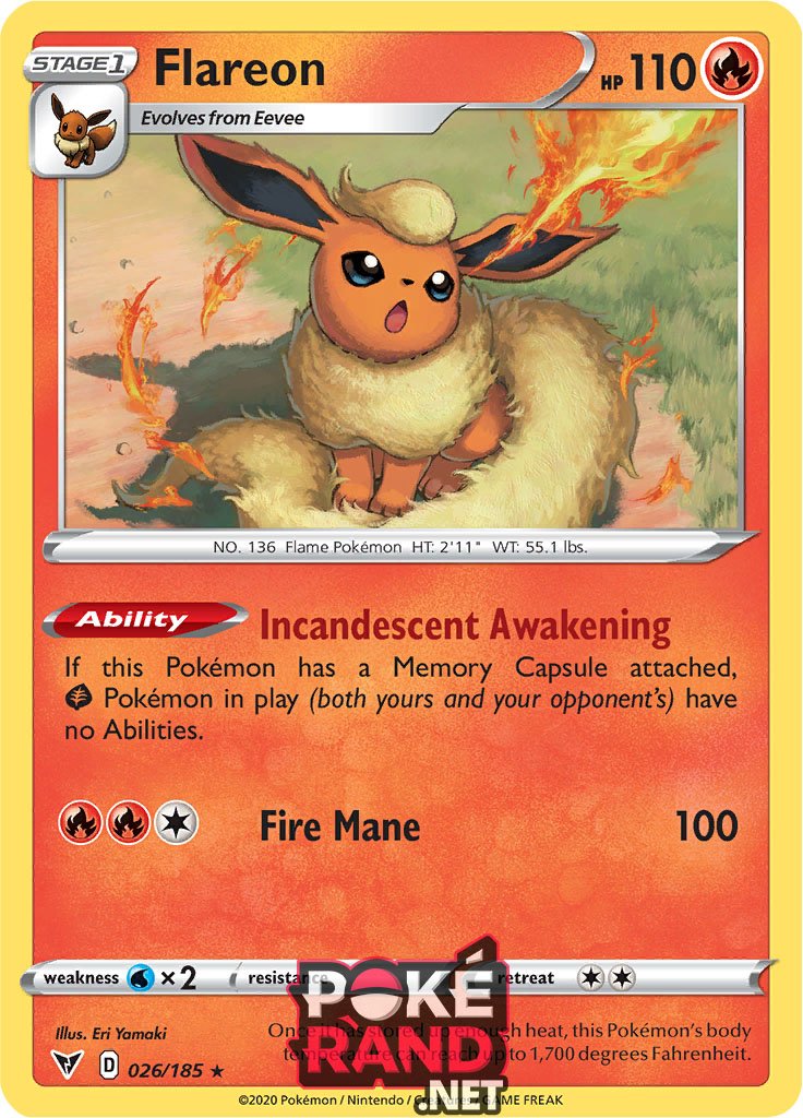 (026/185) Flareon - Rare - Vivid Voltage - PokeRand