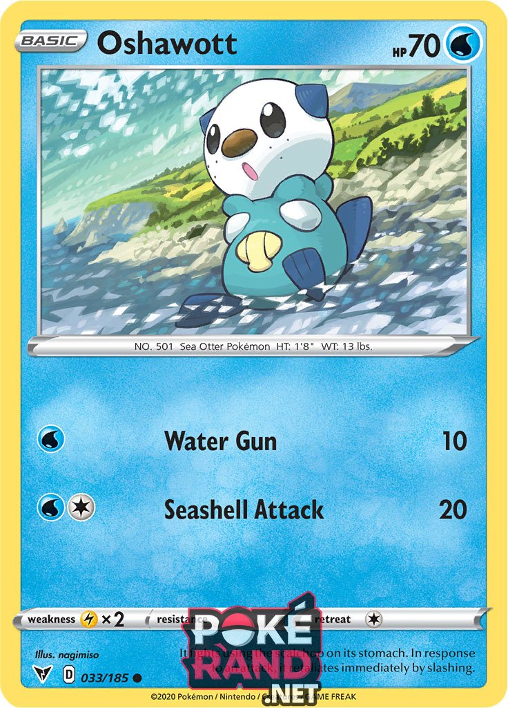 (033/185) Oshawott - Common - Vivid Voltage - PokeRand