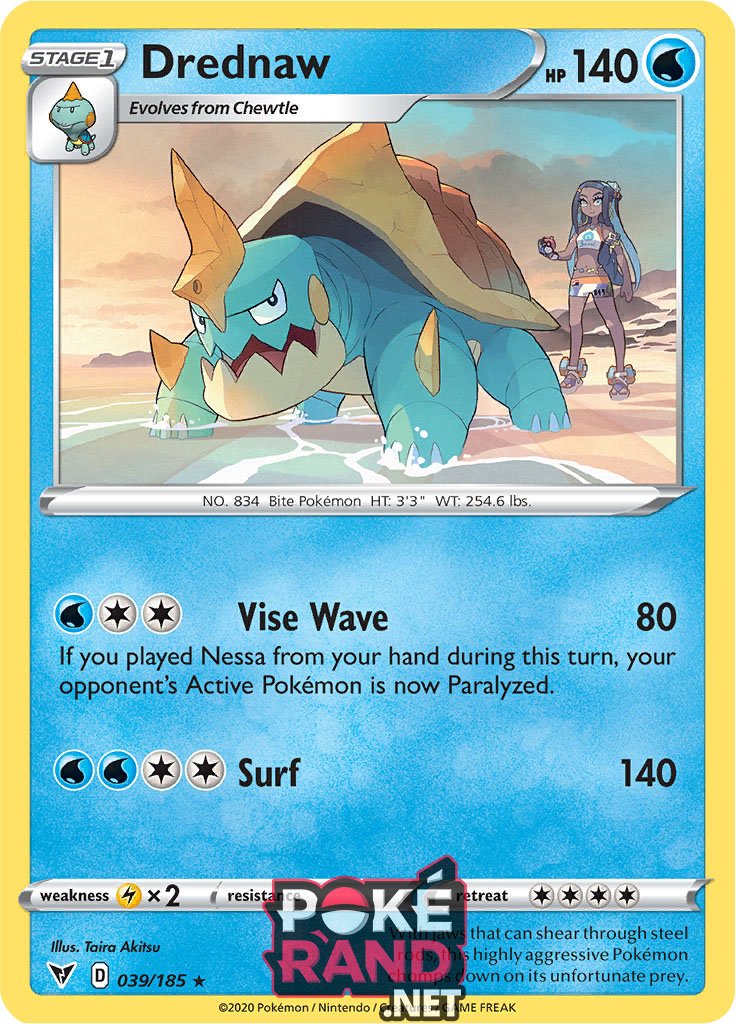 (039/185) Drednaw - Rare - Vivid Voltage - PokeRand