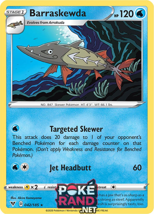 (042/185) Barraskewda - Rare - Vivid Voltage - PokeRand