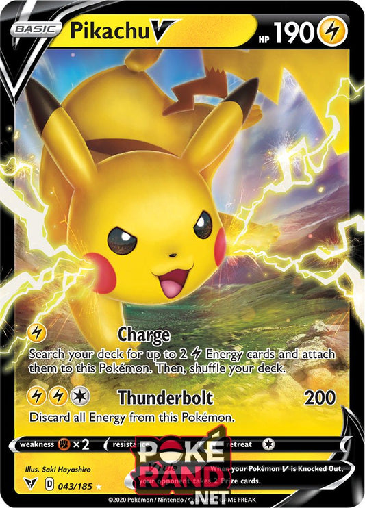 (043/185) Pikachu V -  - Vivid Voltage - PokeRand