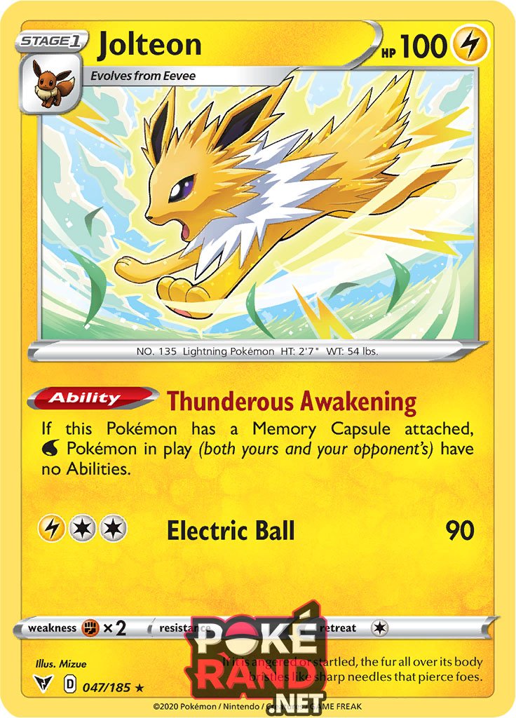 (047/185) Jolteon - Rare - Vivid Voltage - PokeRand