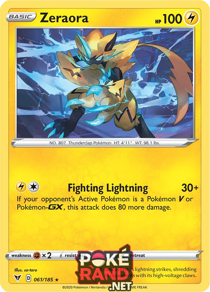 (061/185) Zeraora - Holo - Vivid Voltage - PokeRand