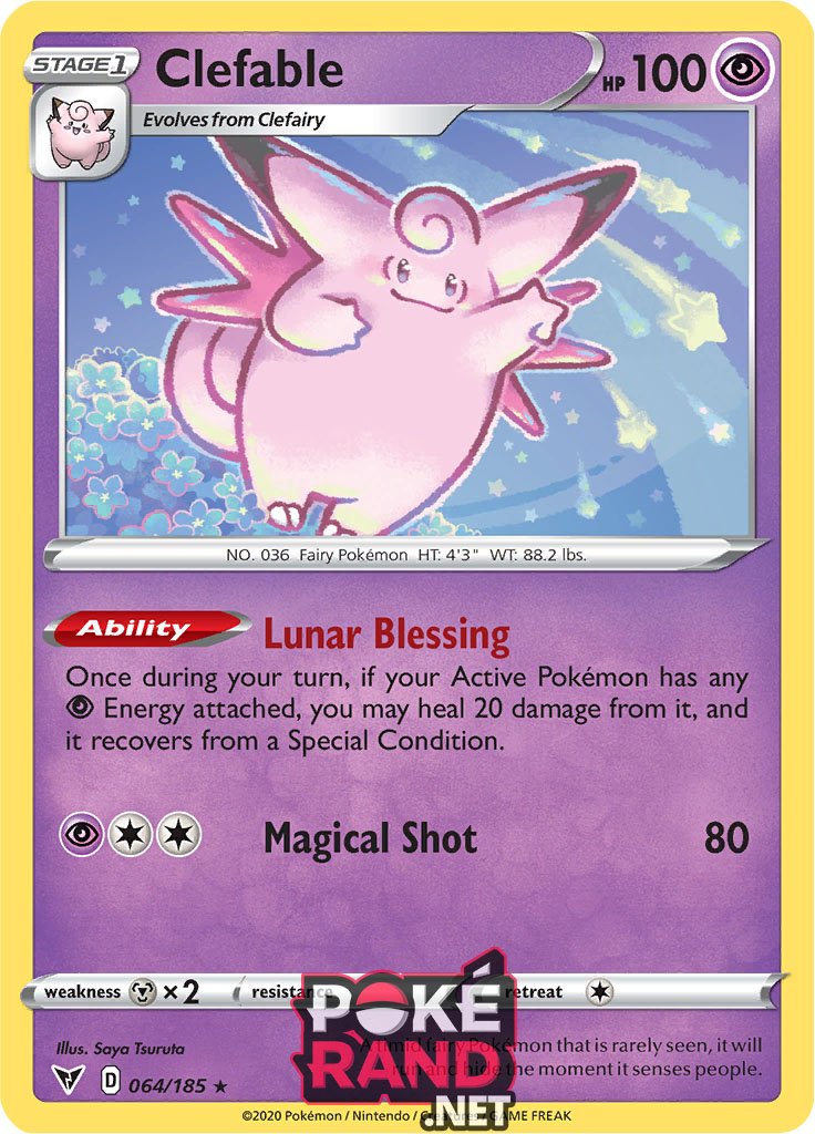 (064/185) Clefable - Rare - Vivid Voltage - PokeRand