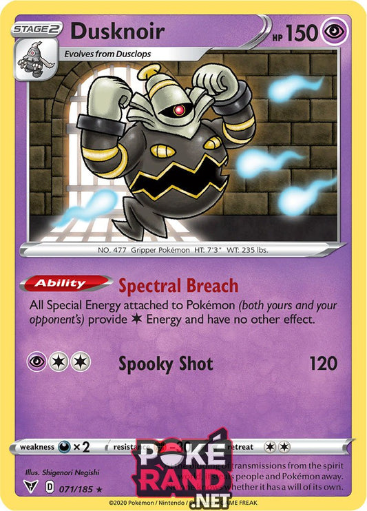 (071/185) Dusknoir - Holo - Vivid Voltage - PokeRand