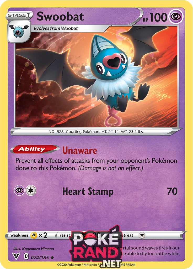 (074/185) Swoobat - Uncommon - Vivid Voltage - PokeRand