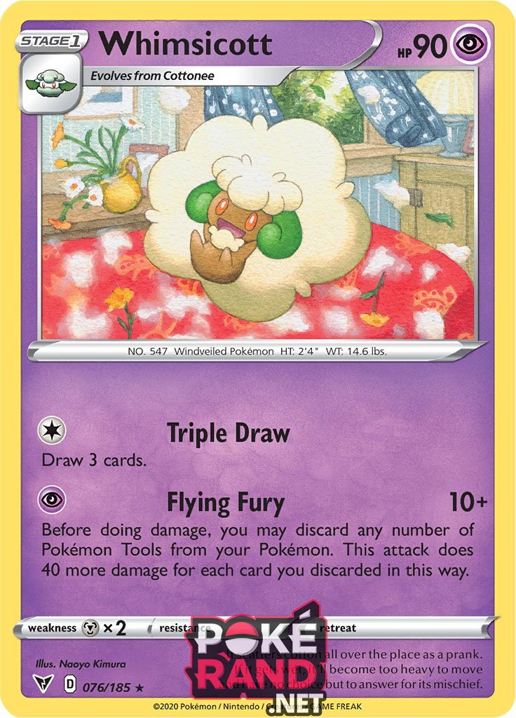 (076/185) Whimsicott - Rare - Vivid Voltage - PokeRand