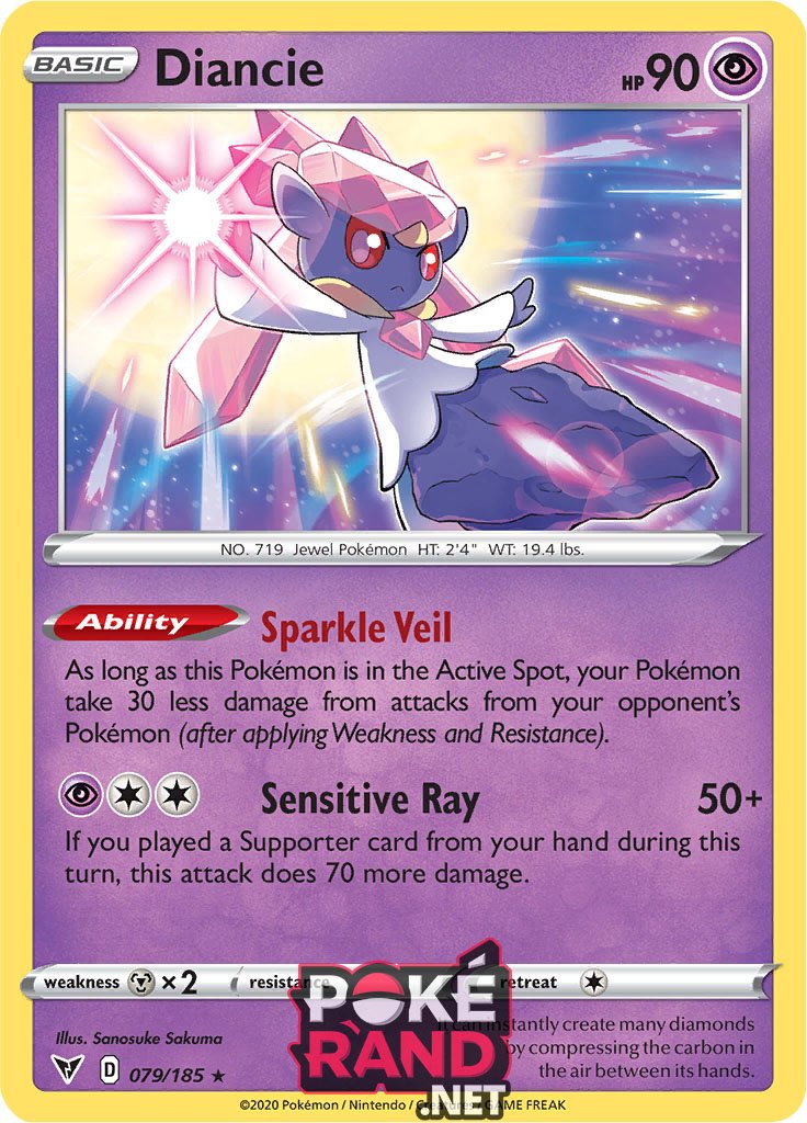 (079/185) Diancie - Holo - Vivid Voltage - PokeRand