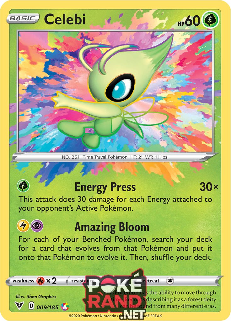 (009/185) Celebi - Amazing Rare - Vivid Voltage - PokeRand