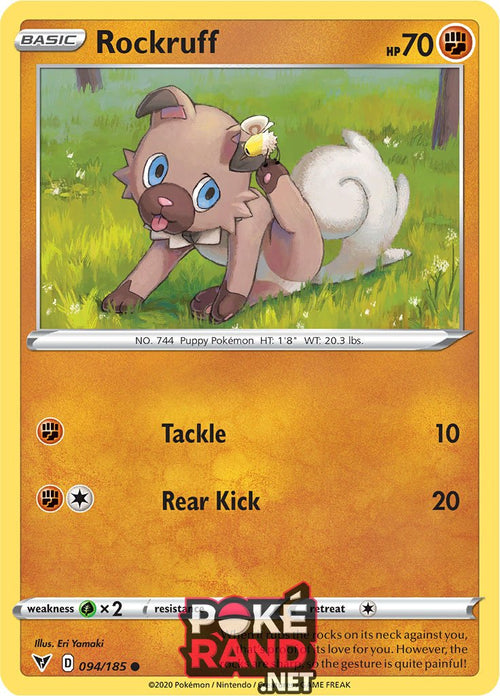 (094/185) Rockruff - Common - Vivid Voltage - PokeRand