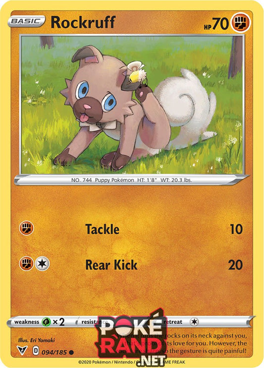 (094/185) Rockruff - Common - Vivid Voltage - PokeRand