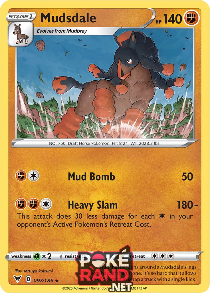 (097/185) Mudsdale - Rare - Vivid Voltage - PokeRand